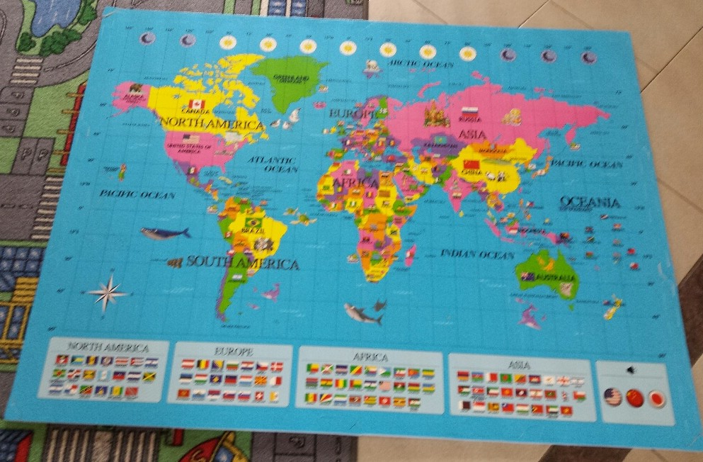 speelmatten wereldkaart