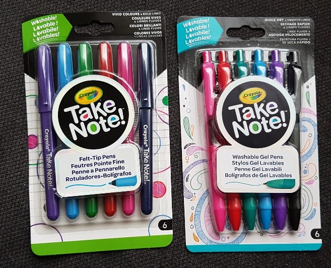 Je agenda en notebook zien er kleurrijk uit met de take note pennen en stiften van Crayola. Schrijven en tekenen wordt een feestje!