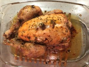 Kip met knoflook en citroen uit de oven