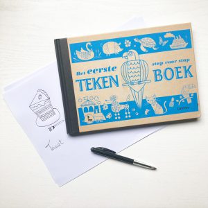 Het eerste stap voor stap teken boek