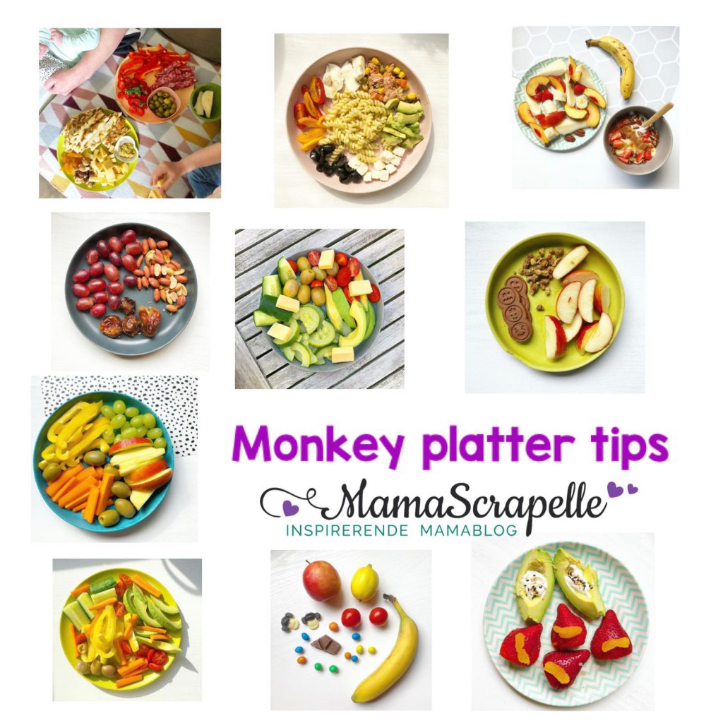 monkey platter tips snacks tijdens partijtje