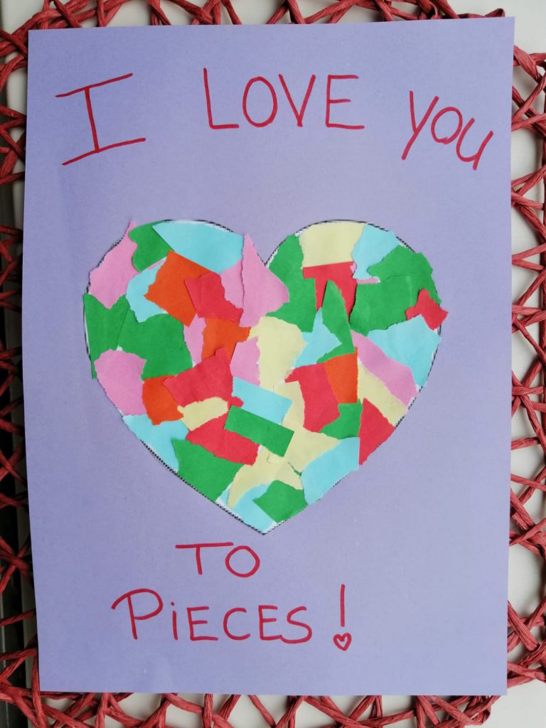 I love you to pieces 
Valentijn knutselen kinderopvang? Keuze genoeg in deze blog en kun je aan de slag met Valentijnsdag cadeautjes baby, peuter en kleuter.