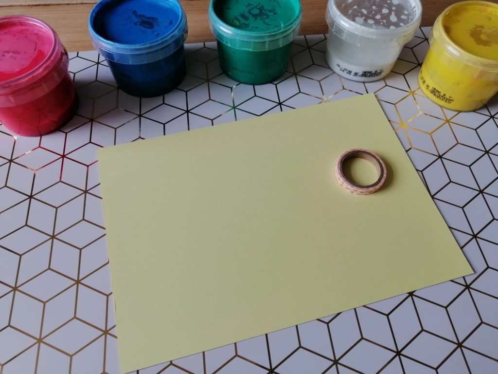 vingerverf en washi tape