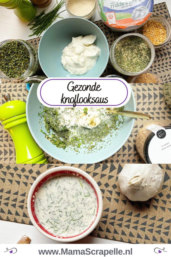 gezonde knoflooksaus maken met kwark