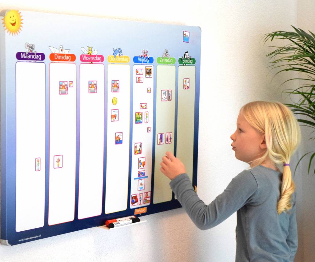 Schandalig energie kreupel Kinderplanbord met pictogrammen en beloningsmagneetjes