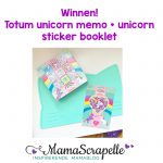 winnen Totum unicorn memo en stickers