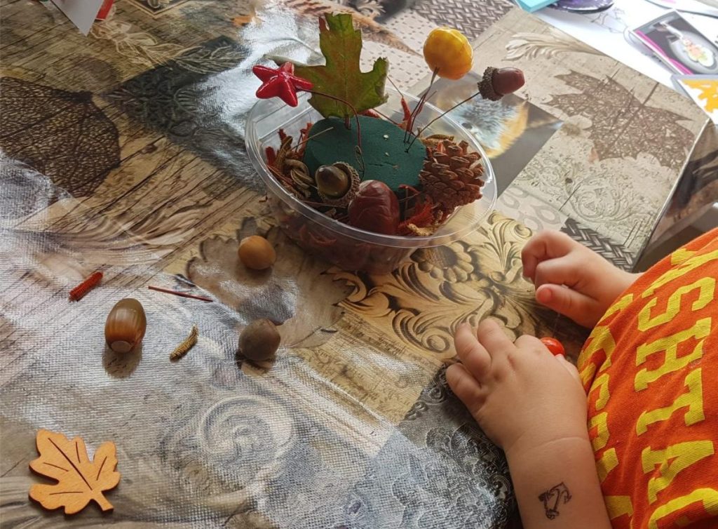 diy herfststukje voor kinderen