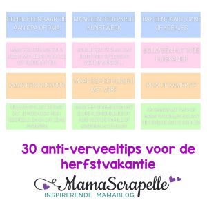 aniti verveeltips voor de herfstvakantie