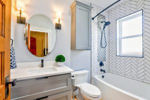 nieuwe badkamer schoonmaken