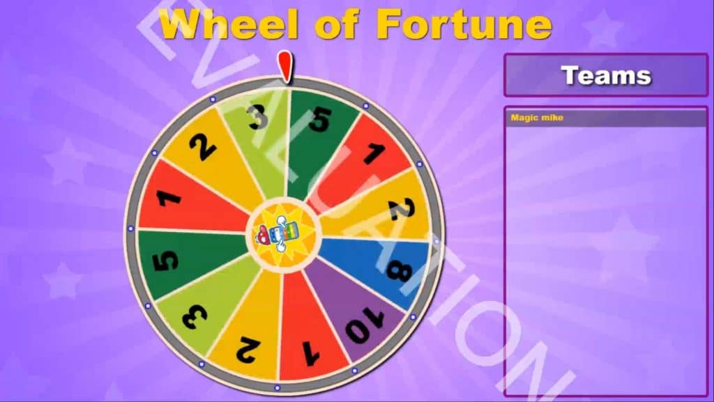 The Ultimate Pubquiz wheel of fortune