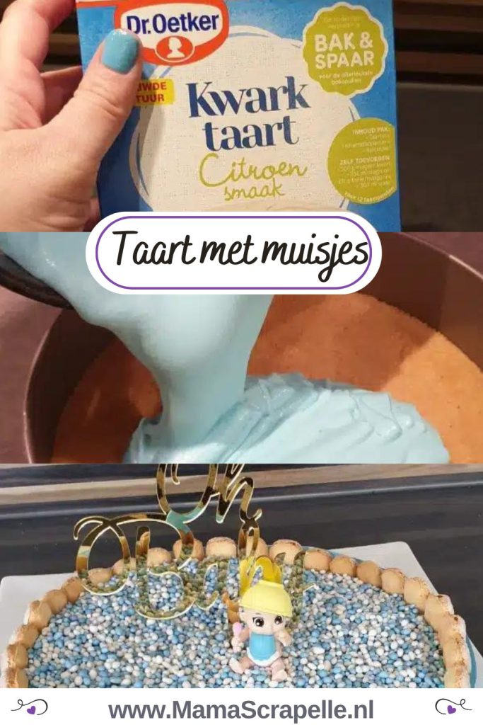 kwarktaart met muisjes