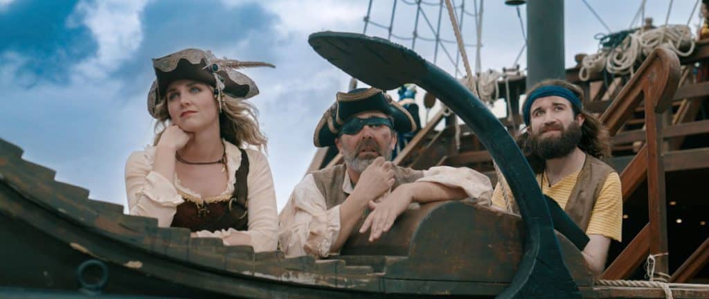piraten op een schip in Curaçao