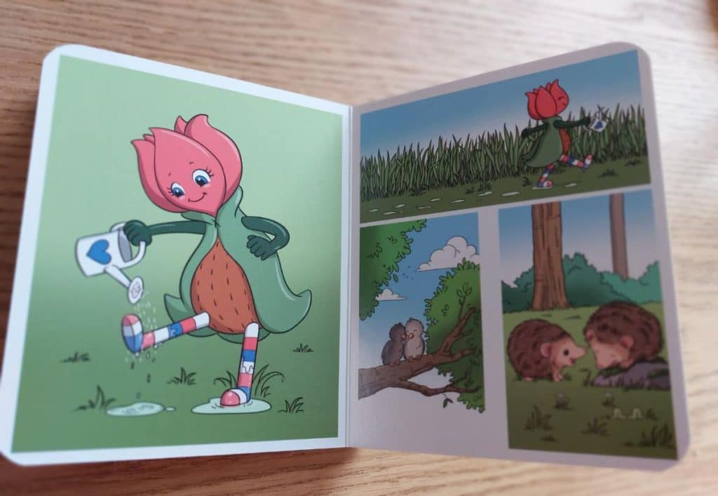 tilly tulp prentenboek voor kinderen zonder teksten.