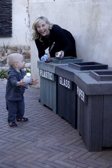 recyclen met kinderen