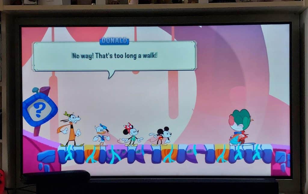 mickey mouse, minnie mouse, goofy en donald duck switchgame peg 3