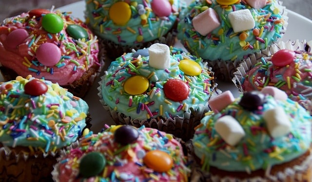 cupcakes versierd  high tea kinderfeestje