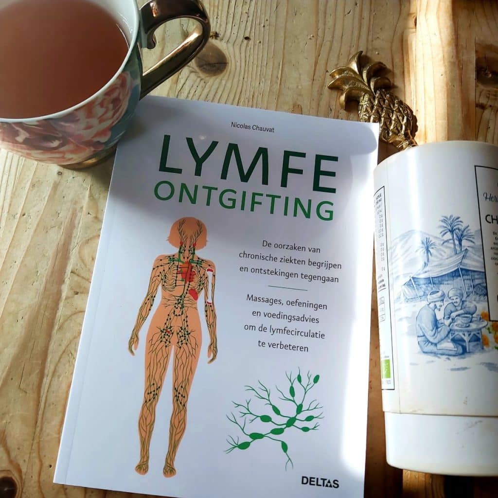 Lymfe ontgifting, een gebalanceerd eet- en drinkpatroon, gecombineerd goede nachtrust en stressvermindering. Voor een goede gezondheid. kamillethee