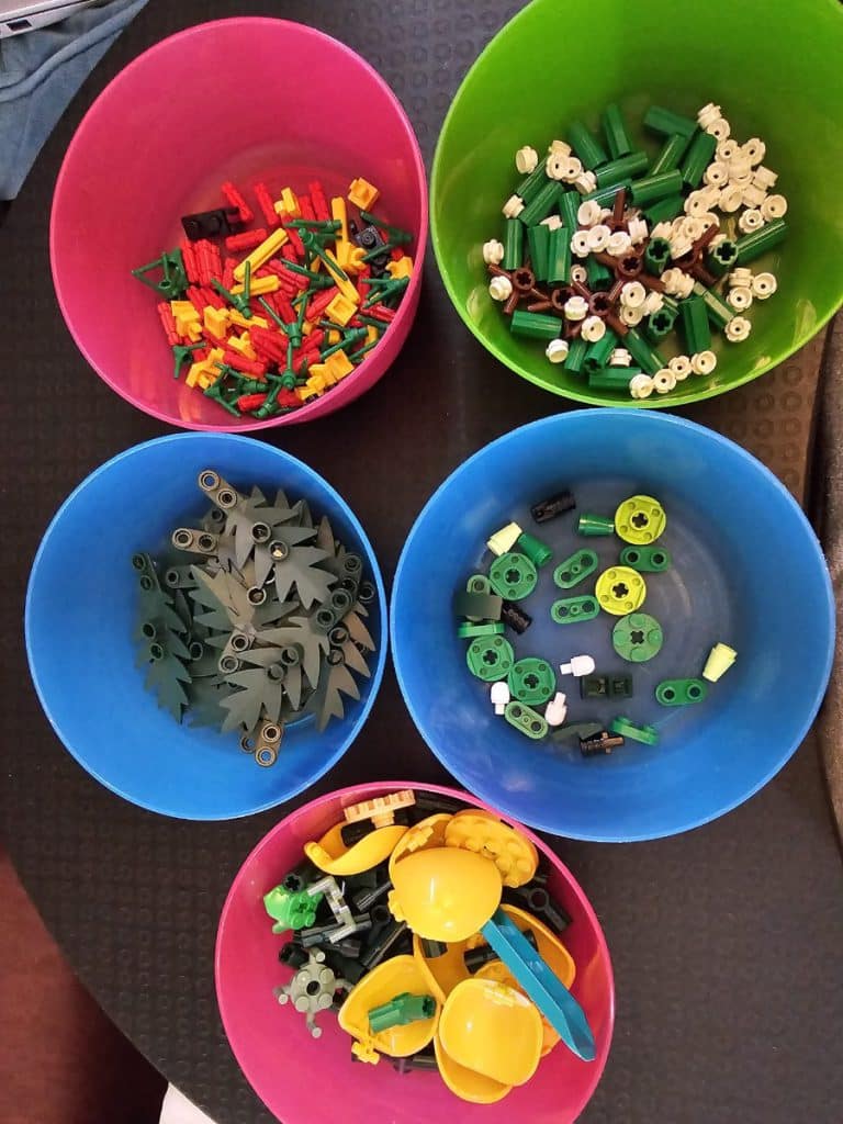 bakjes met blokjes