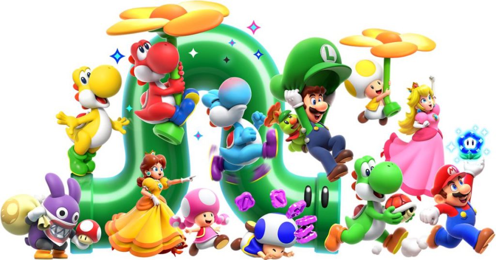 Super Mario Bros Wonder cast personages switch