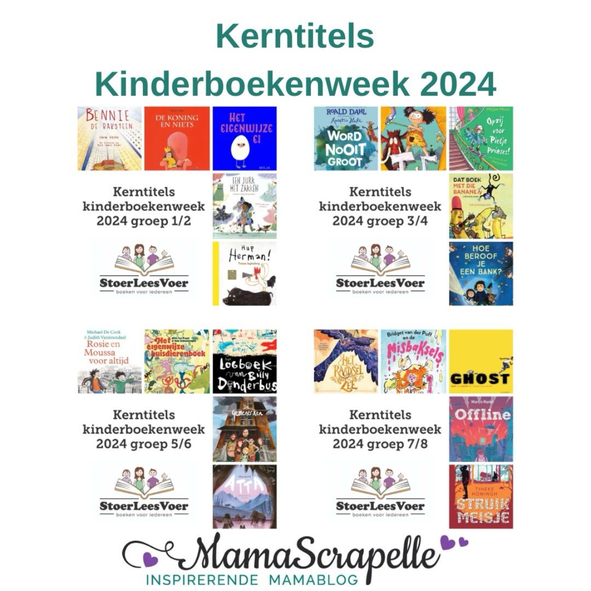 Kerntitels kinderboekenweek 2024 lekker eigenwijs