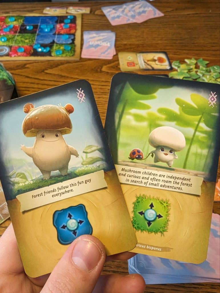 artwork voorbeeldjes Mycelia mooi ontworpen spel met schattige beestjes, vol natuur en paddenstoelen. Verwijder je douwdruppels sneller dan je tegenstanders.