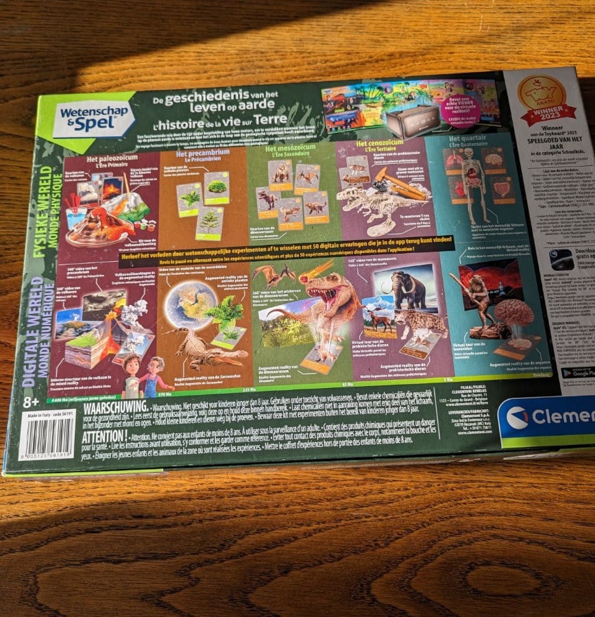 achterkant doos clementoni