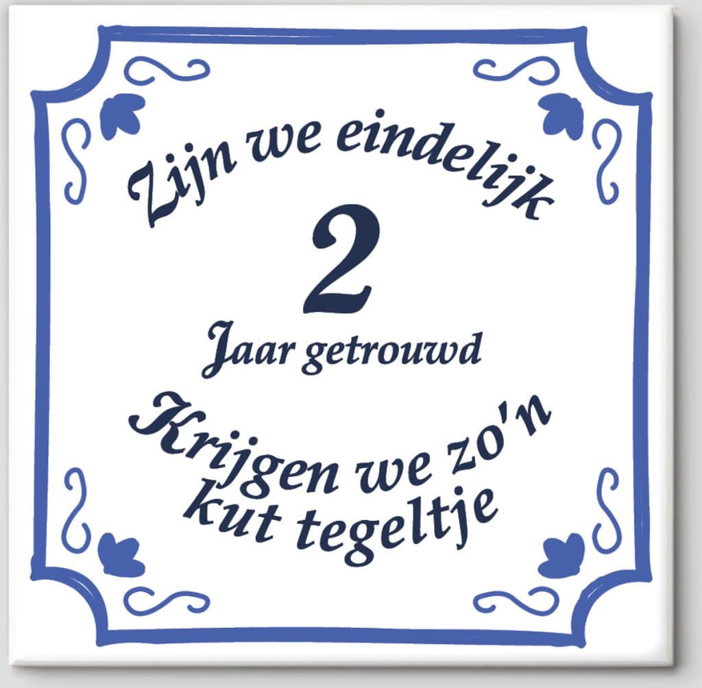 2 jaar getrouwd