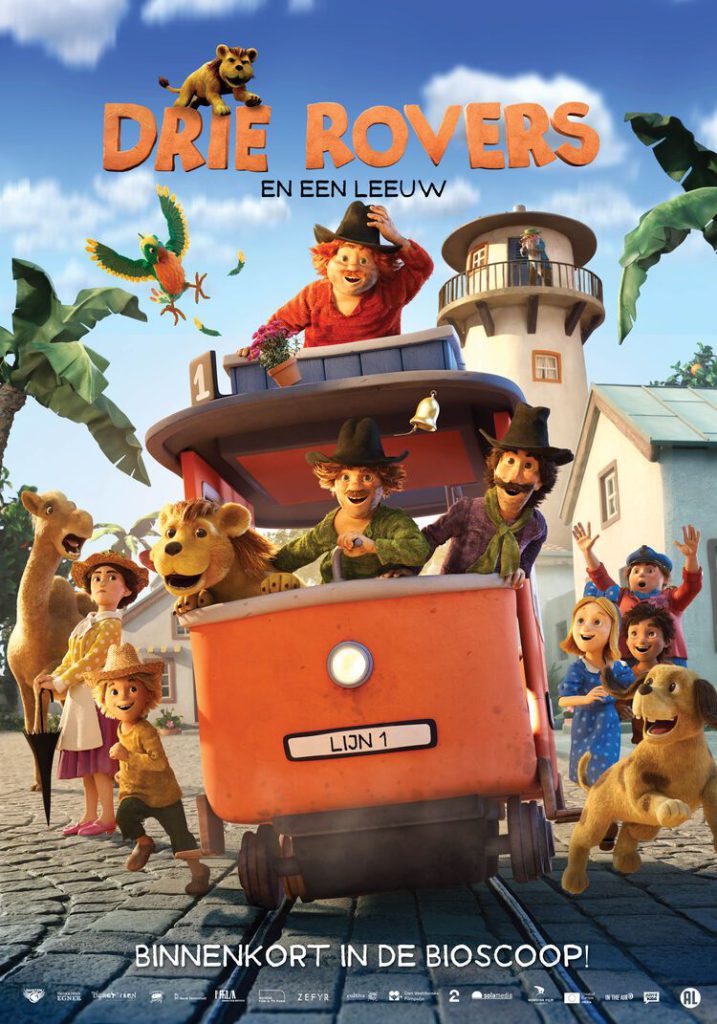 drie rovers en een leeuw