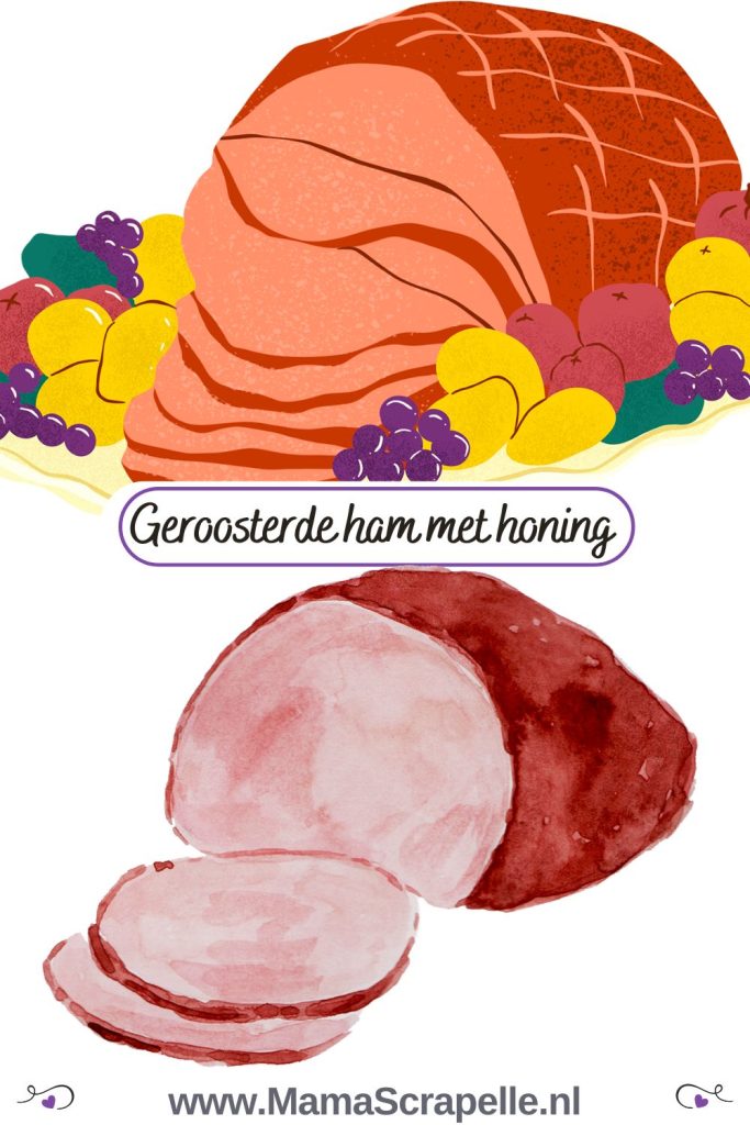 geroosterde ham met honing