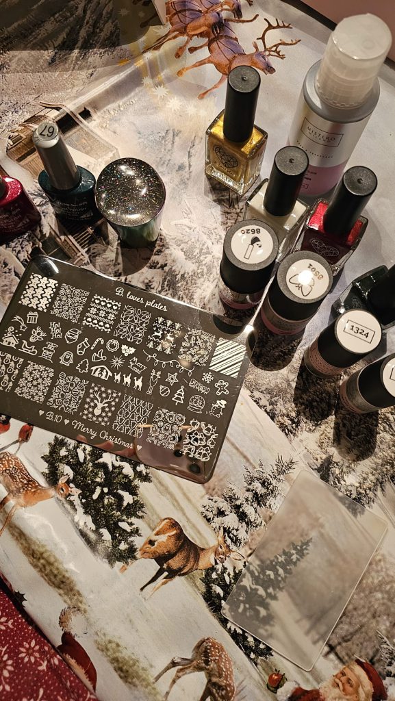 feestelijke nagels stempelplaat stempel clear stempellak