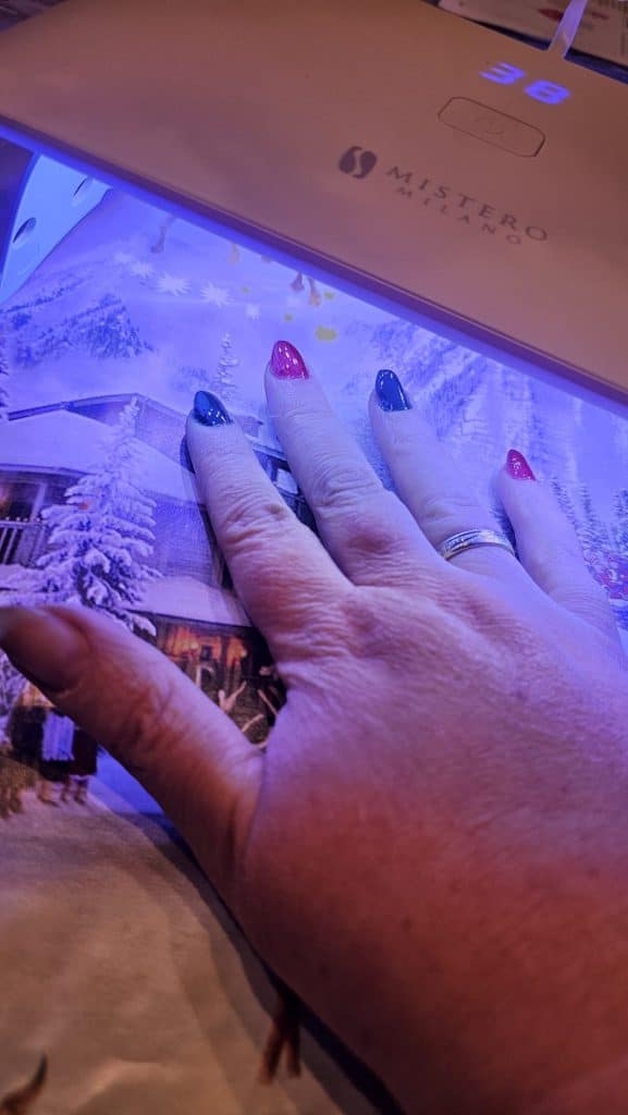 feestelijke nagels kerst uvlamp gellak
