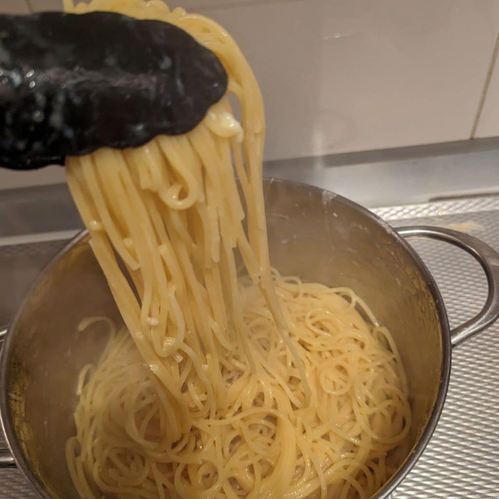 pasta met ei, lekker romig