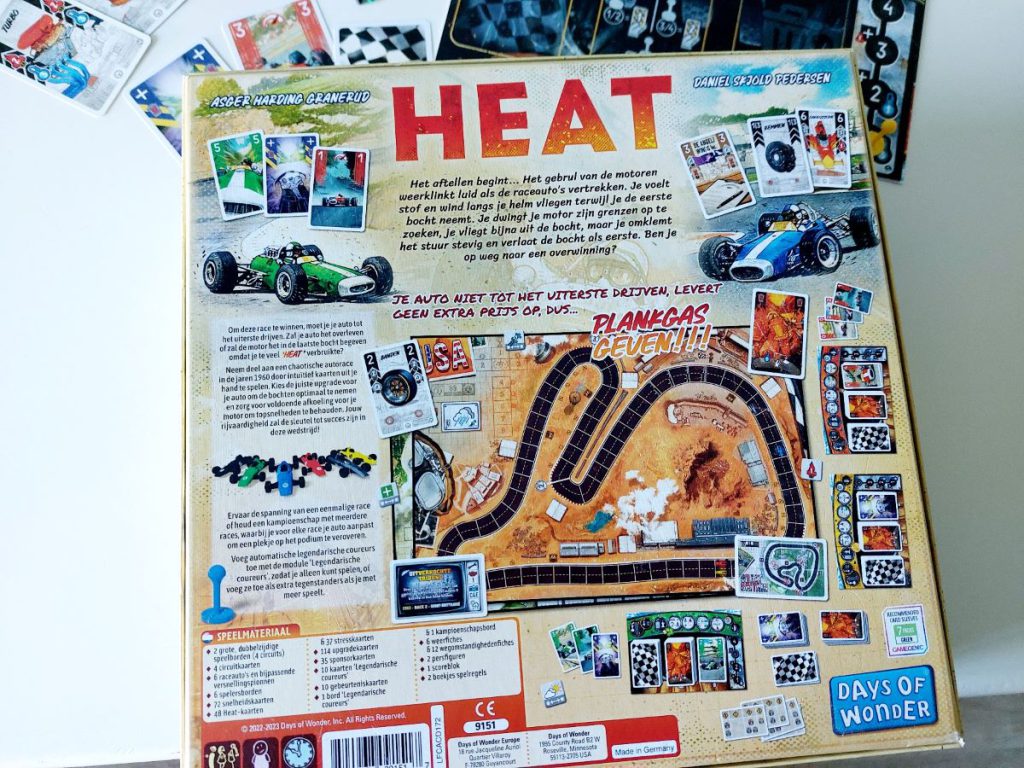 Heat is een uitdagend racespel (10+) met twee varianten en uitgebreide mogelijkheden. Een winnaar van Speelgoed van het Jaar 2023.