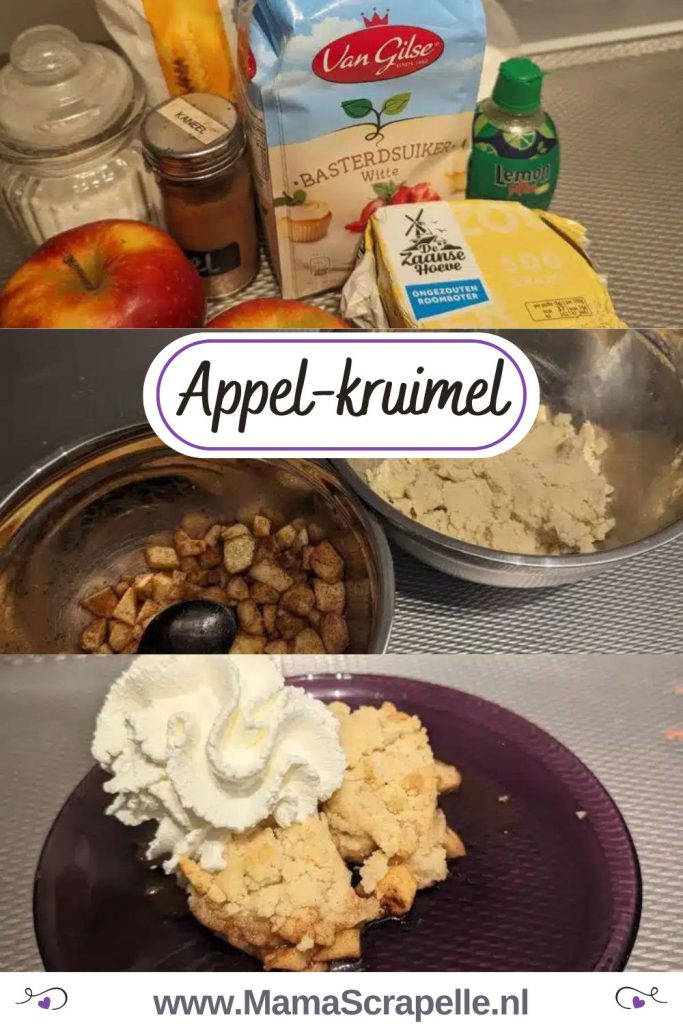 appel kruimel toetje