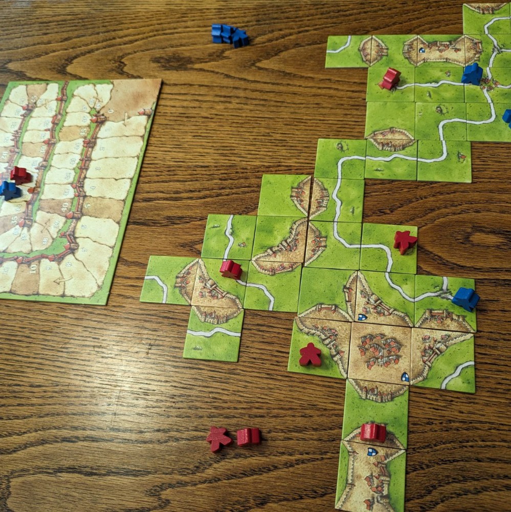 Speelbord later in het spel