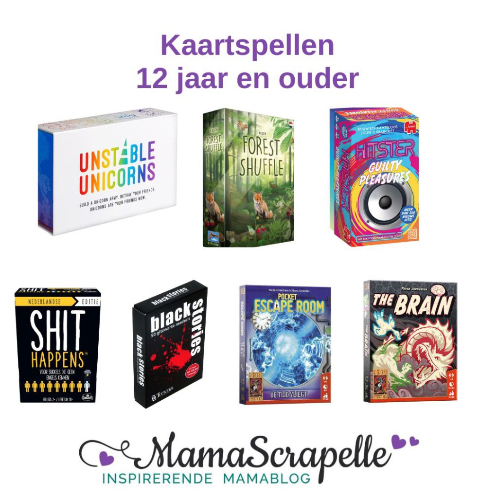 Kaartspellen voor 12 jaar en ouder