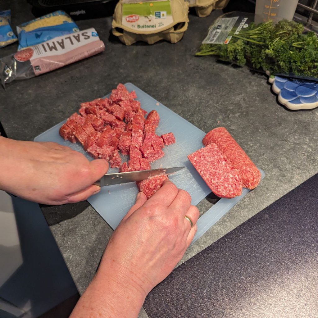 salami snijden