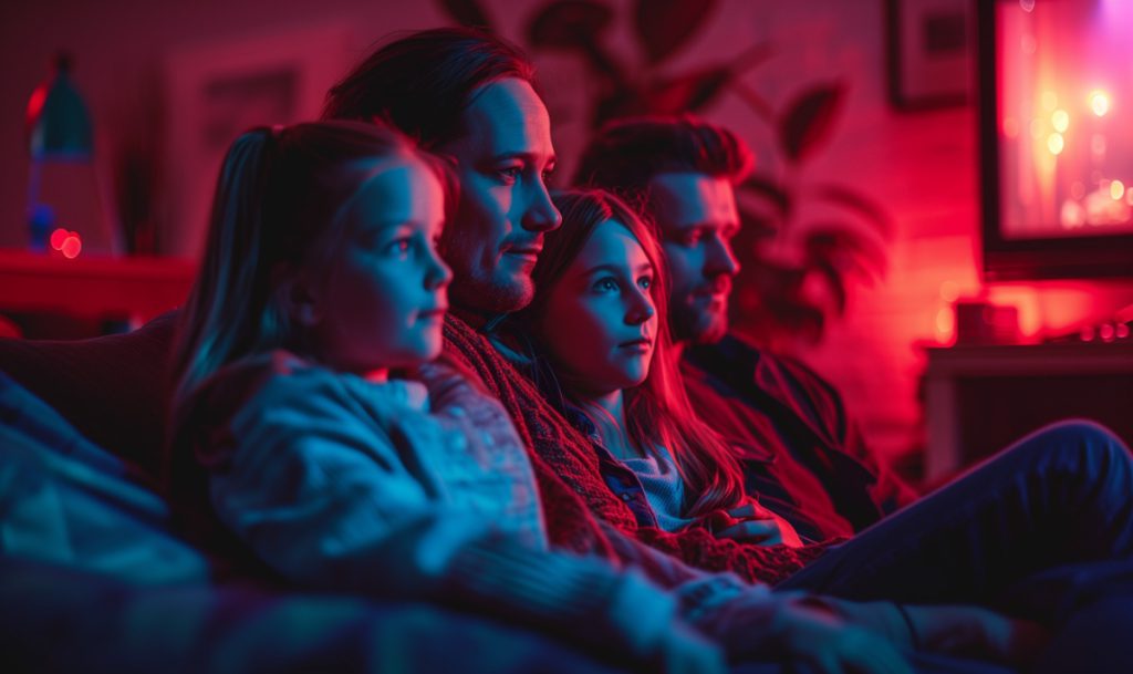 tv kijken met kinderen op de bank