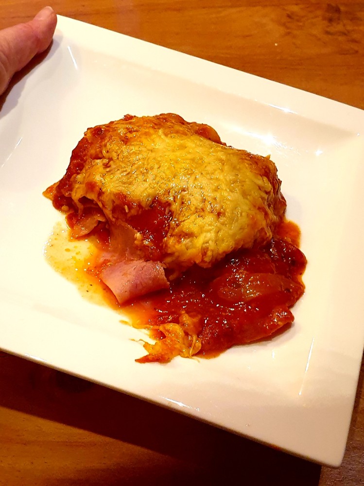 lasagne met wortel en ham