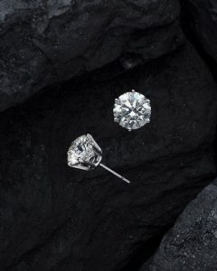 slijpvorm diamant briljant oorbellen