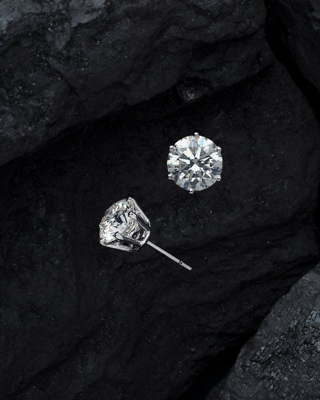 slijpvorm diamant briljant oorbellen