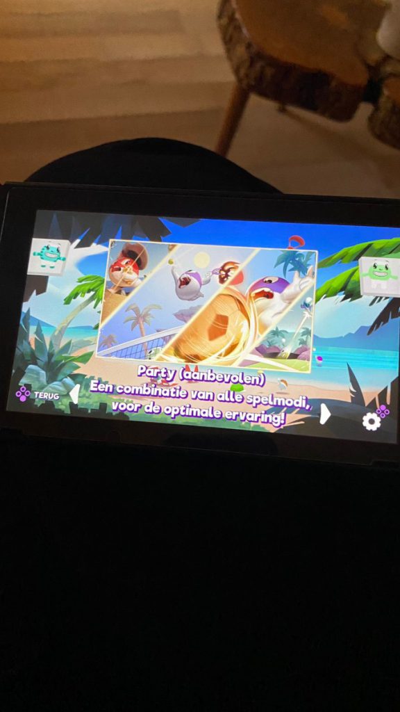 Pool Party game op de switch begin start spel