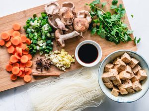 ingredienten uitgekookt maaltijdservice