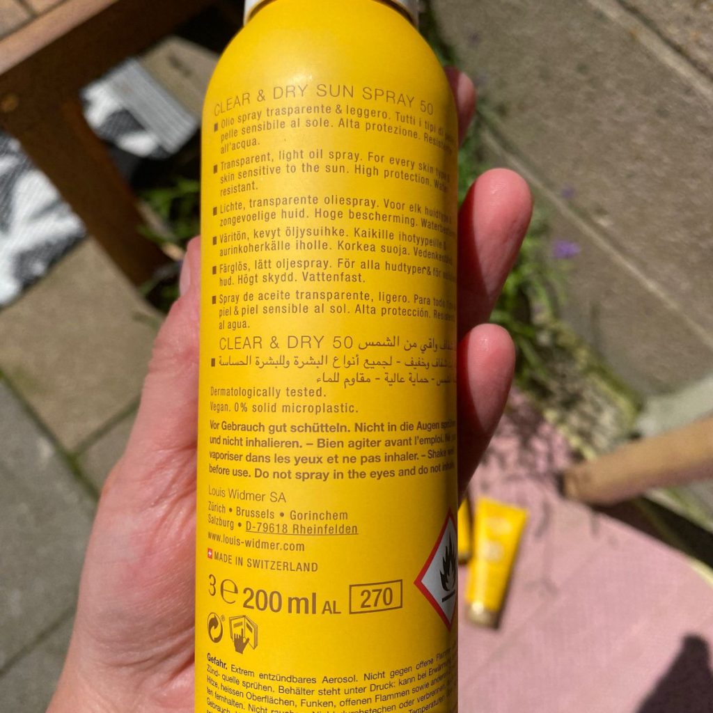 clear en dry sun spray SPF 50 zonnebrand