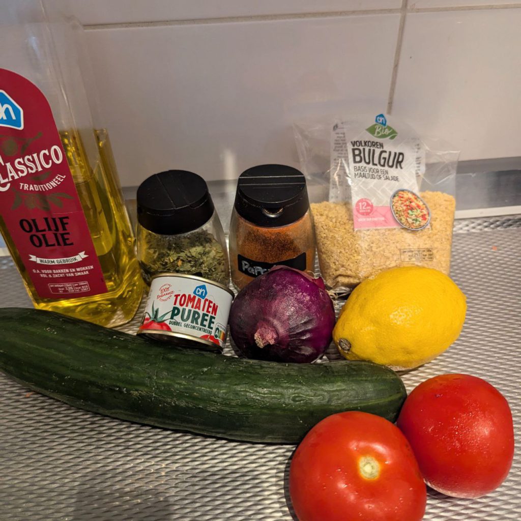 ingrediënten bulgur salade