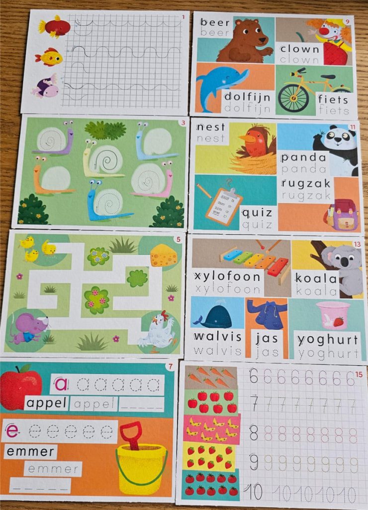 Educatieve spellen Clementoni ik leer schrijven beer clown slakken doolhof cijfers 6 7 8 9