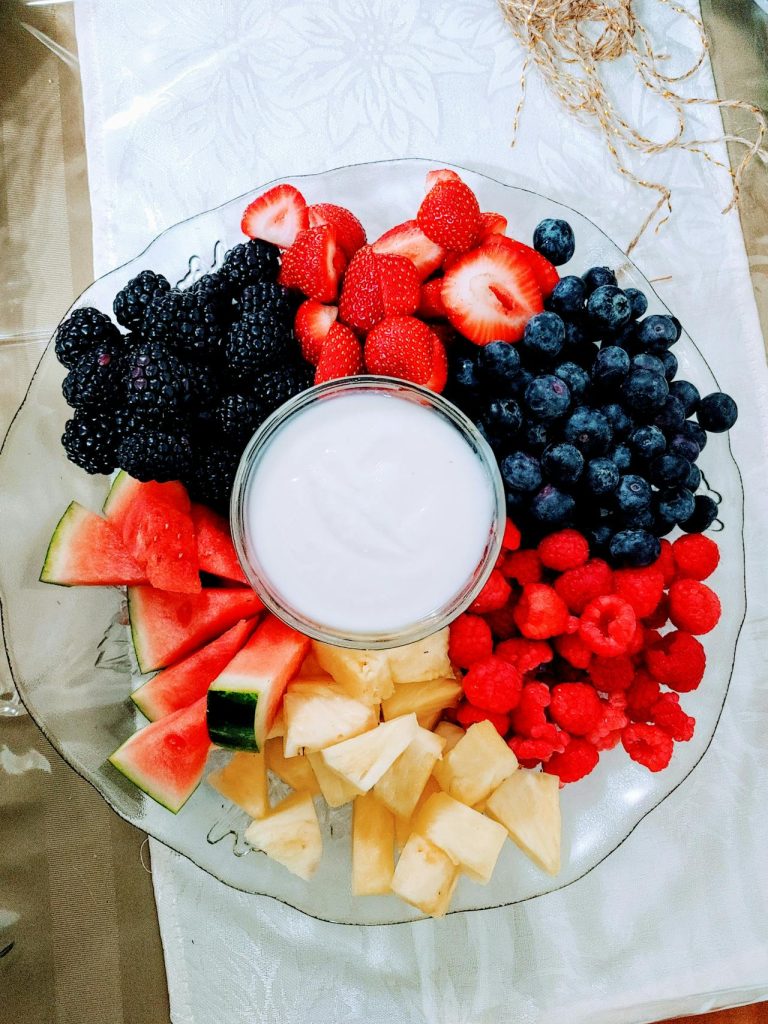 fruit met dip