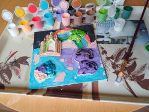 Gieten en Schilderen princessencanvas - eindresultaat