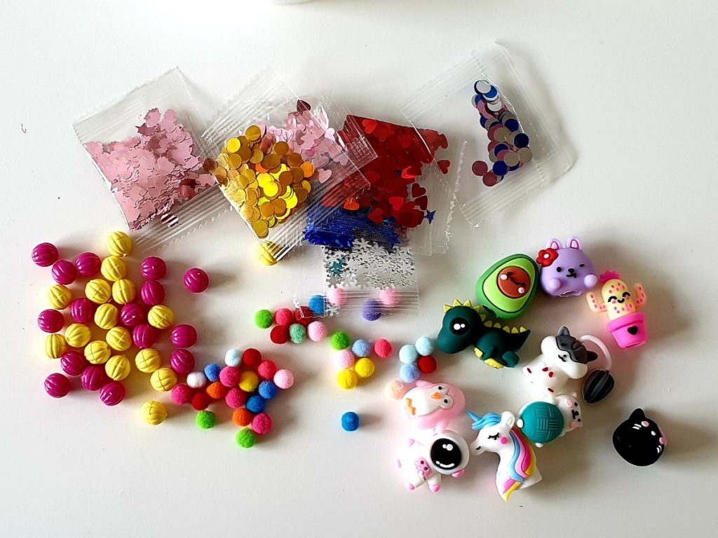 Accessoires om te vullen kawaii en glitters