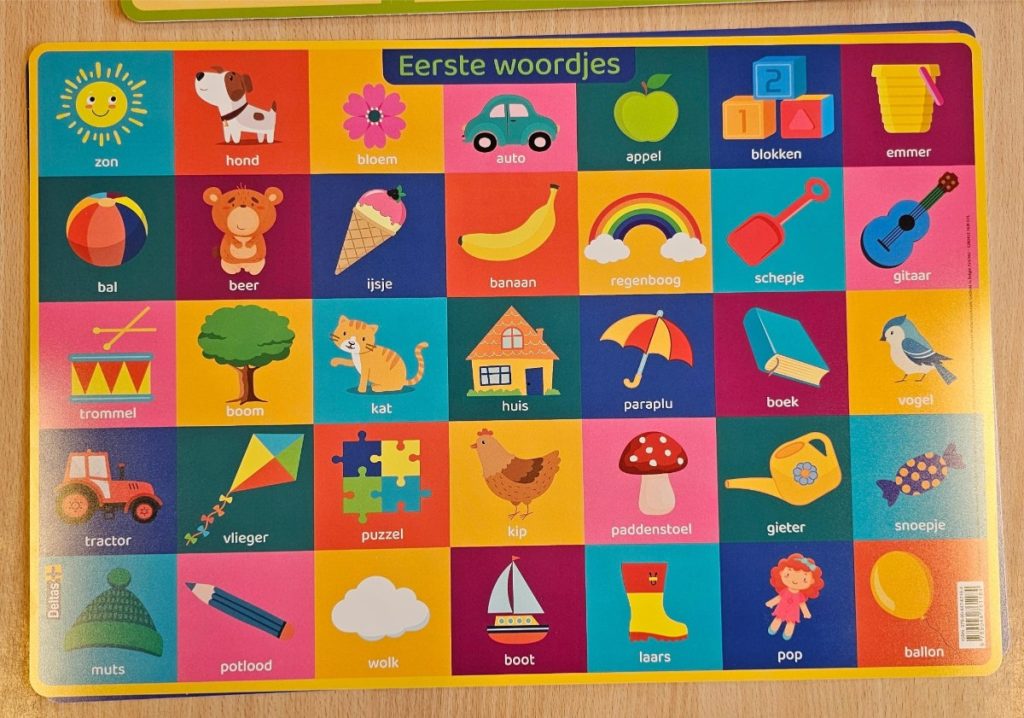 eerste woordjes educatieve placemats